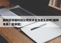 国网区块链科技公司技术实力怎么样啊[国网电商丿区块链]