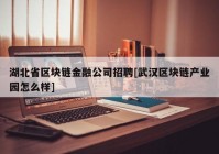 湖北省区块链金融公司招聘[武汉区块链产业园怎么样]